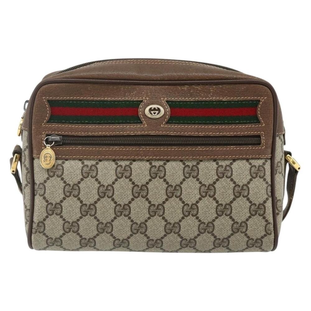 Gucci GG Supreme Web Shoulder Bag Beige